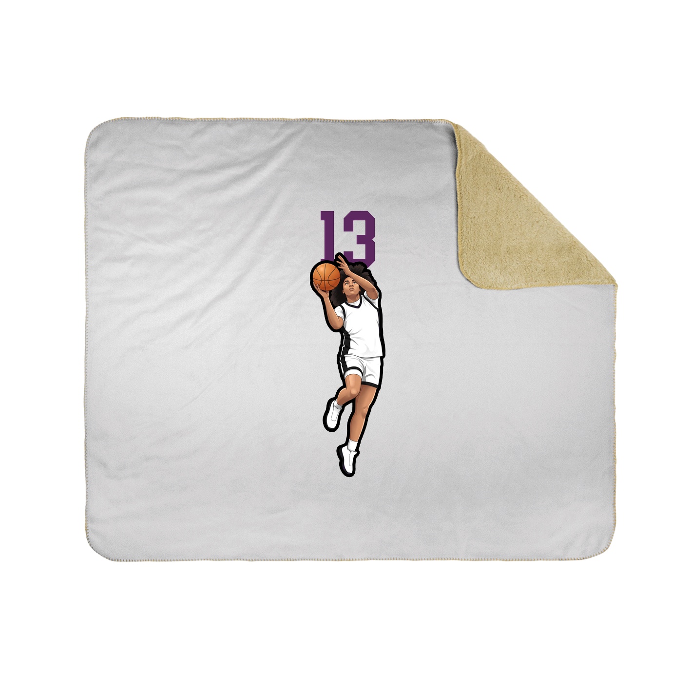 Throw Blanket — Number Top in White
