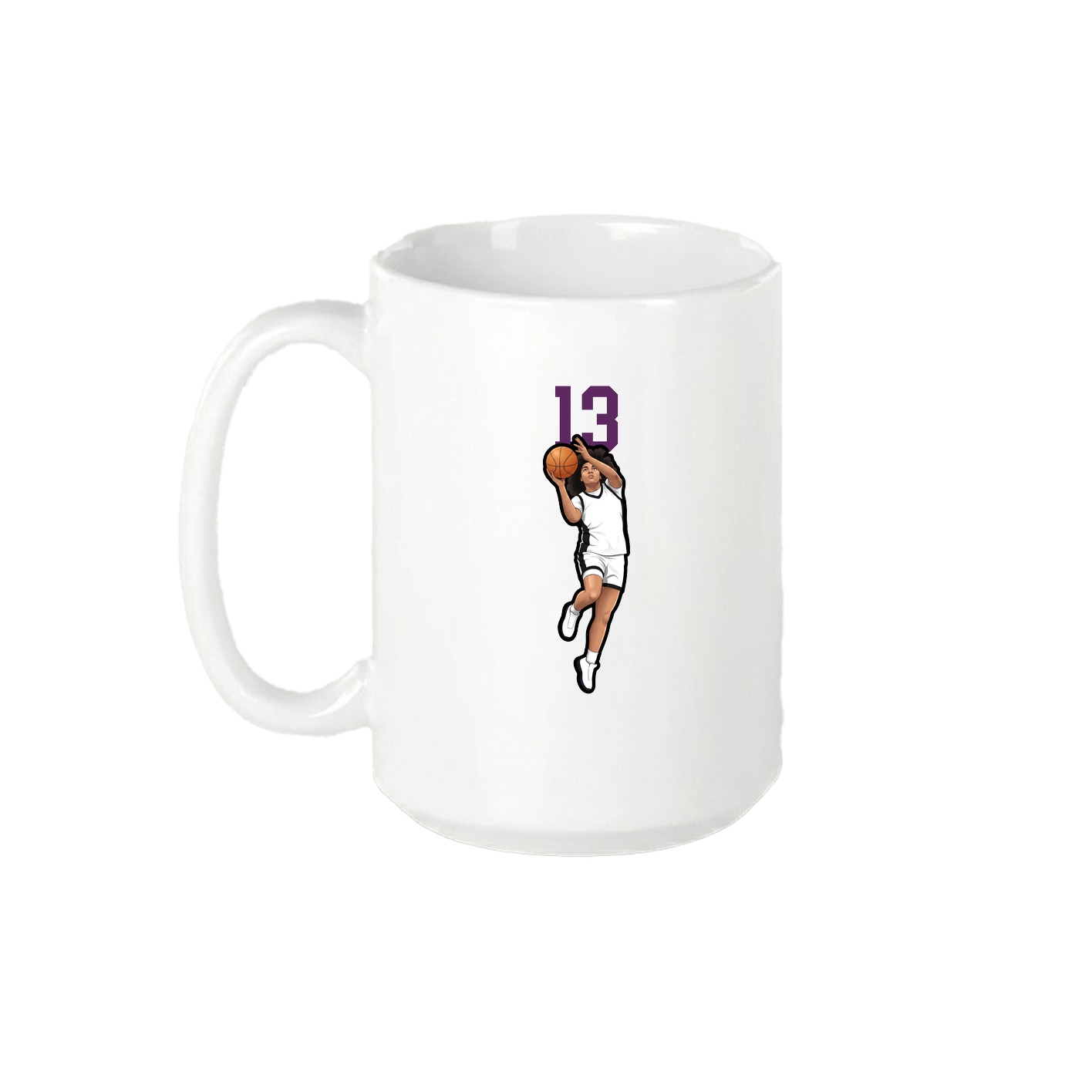 15oz Coffee Mug — Number Top in White