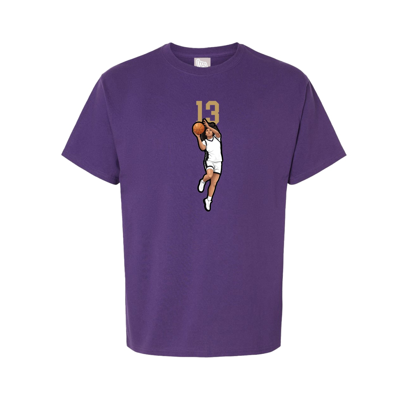 Youth Tee — Number Top in Purple