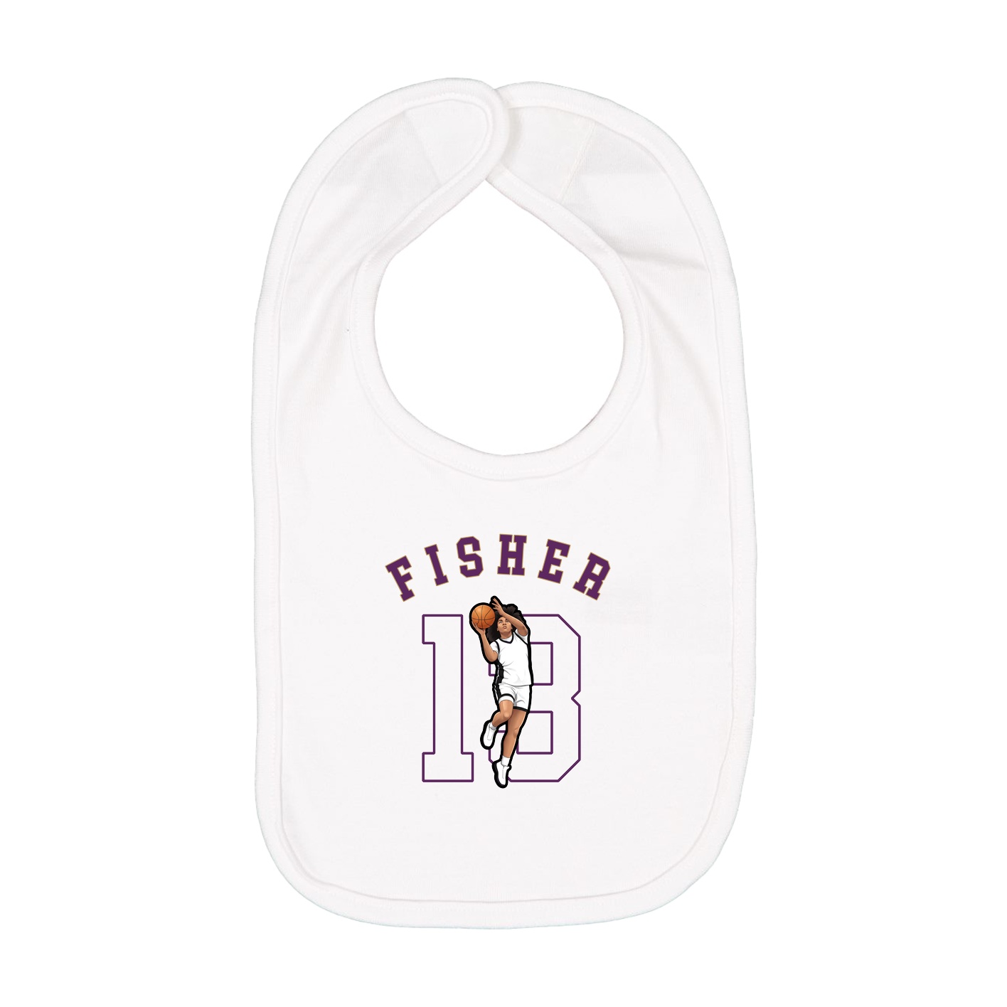 Infant Bib — Shirsey Arch in White