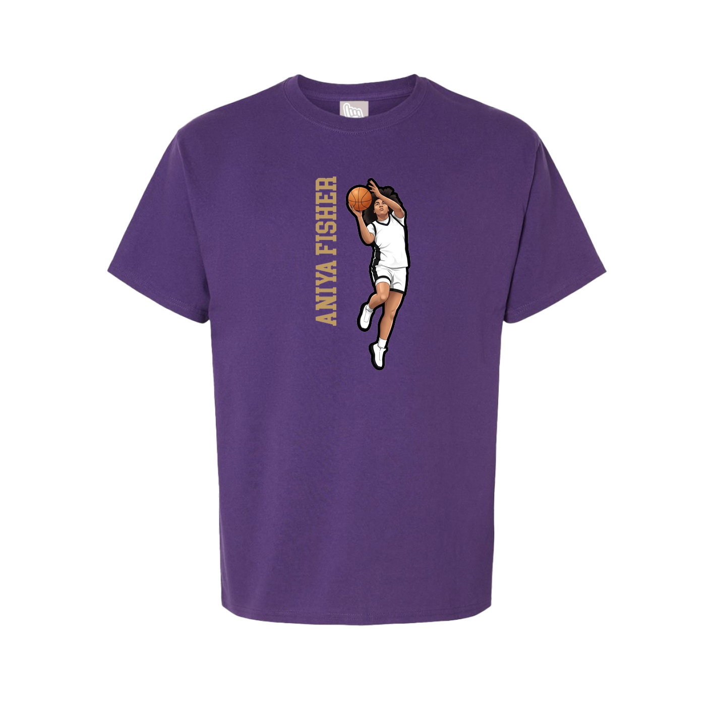 Tee — Name Vertical in Purple