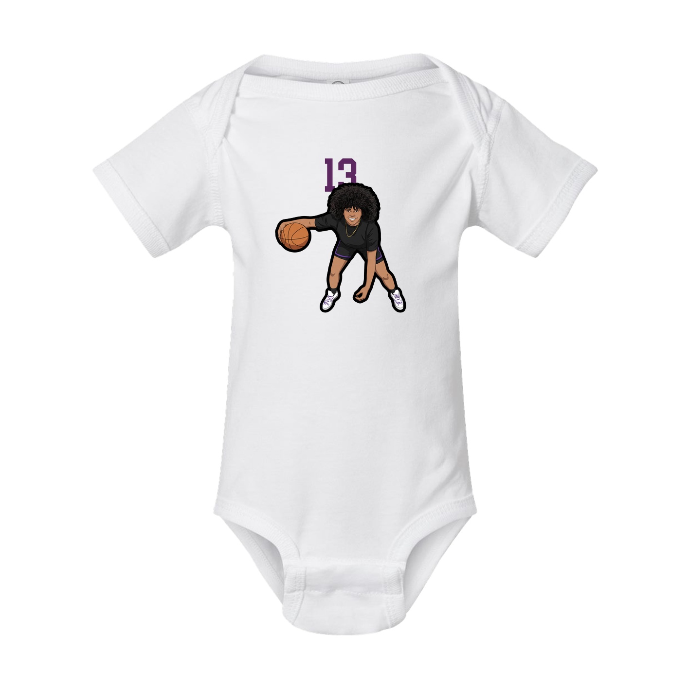Baby Onesie — Number Top in White