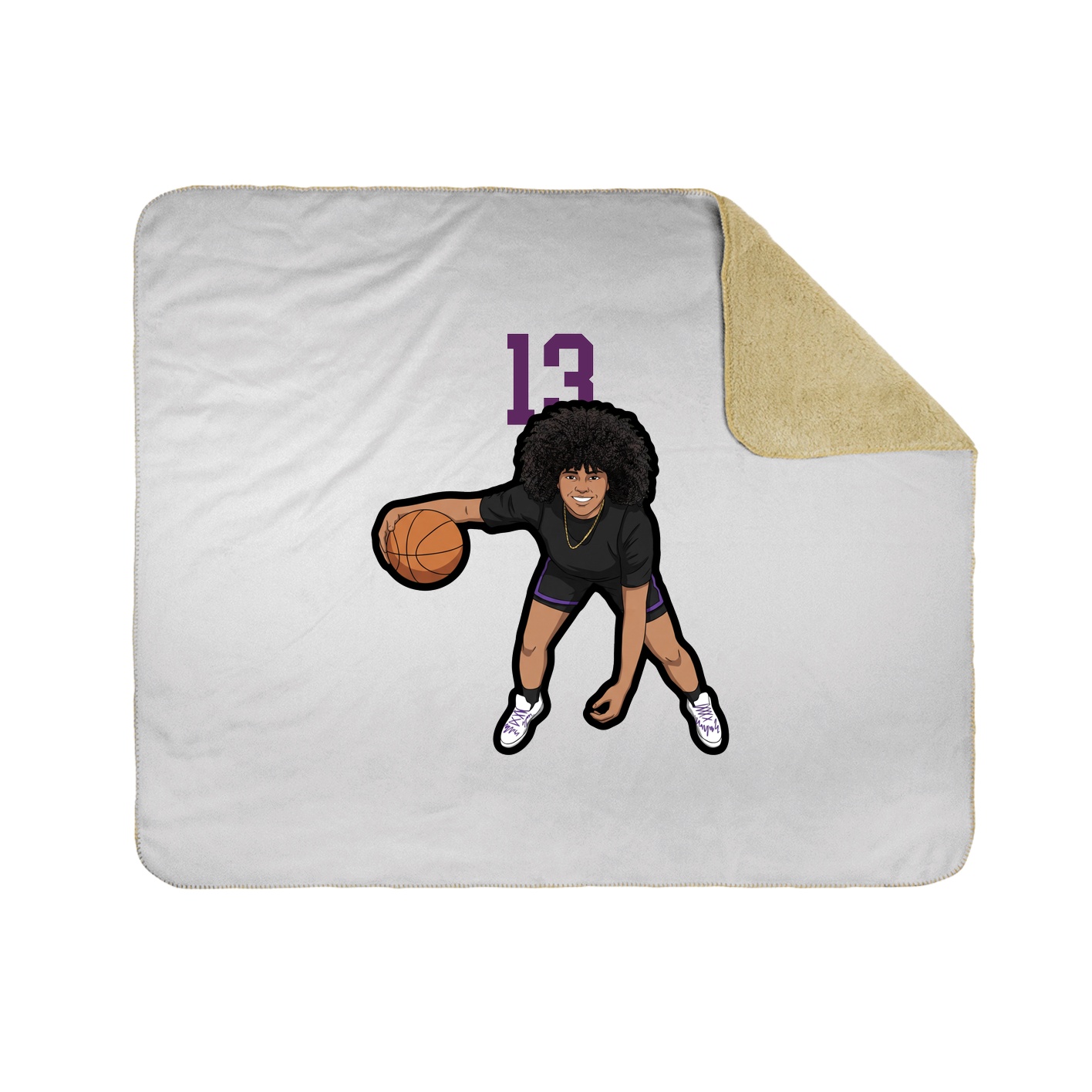 Throw Blanket — Number Top in White