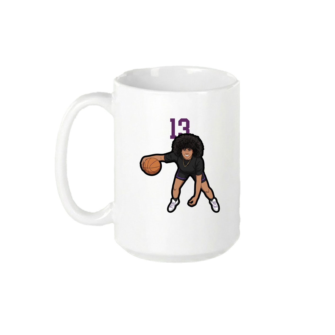 15oz Coffee Mug — Number Top in White