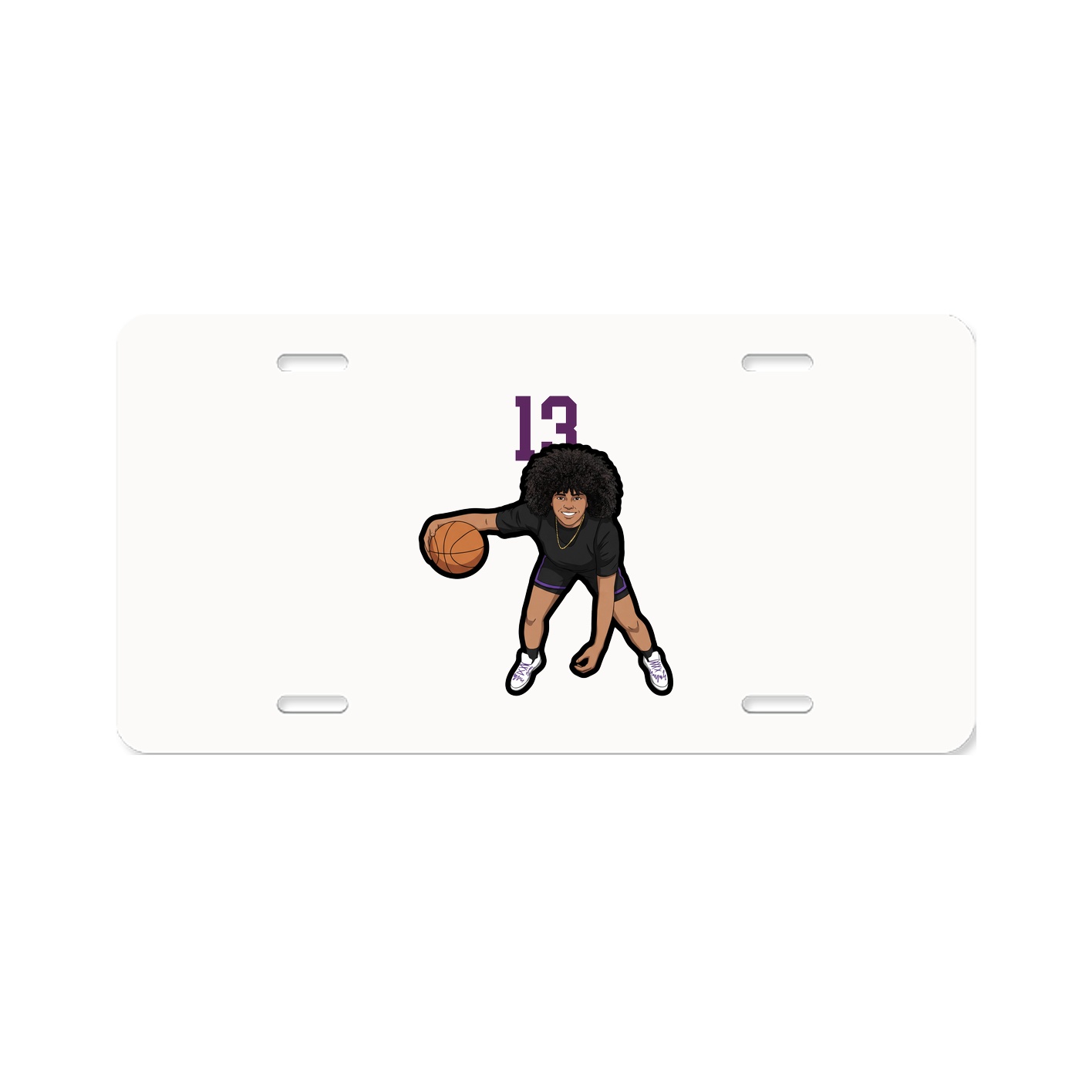 License Plate — Number Top in Classic