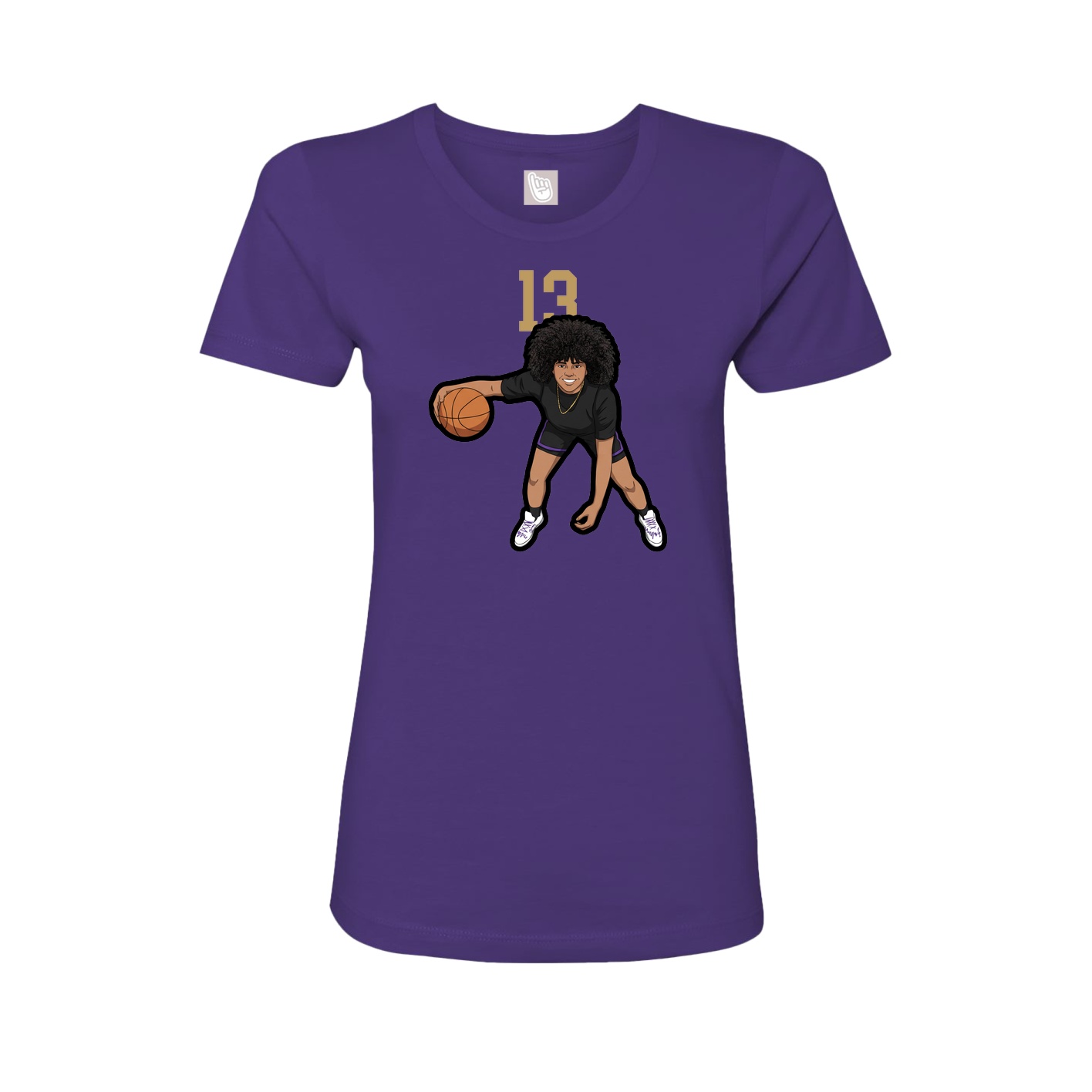Womens Tee — Number Top in Purple