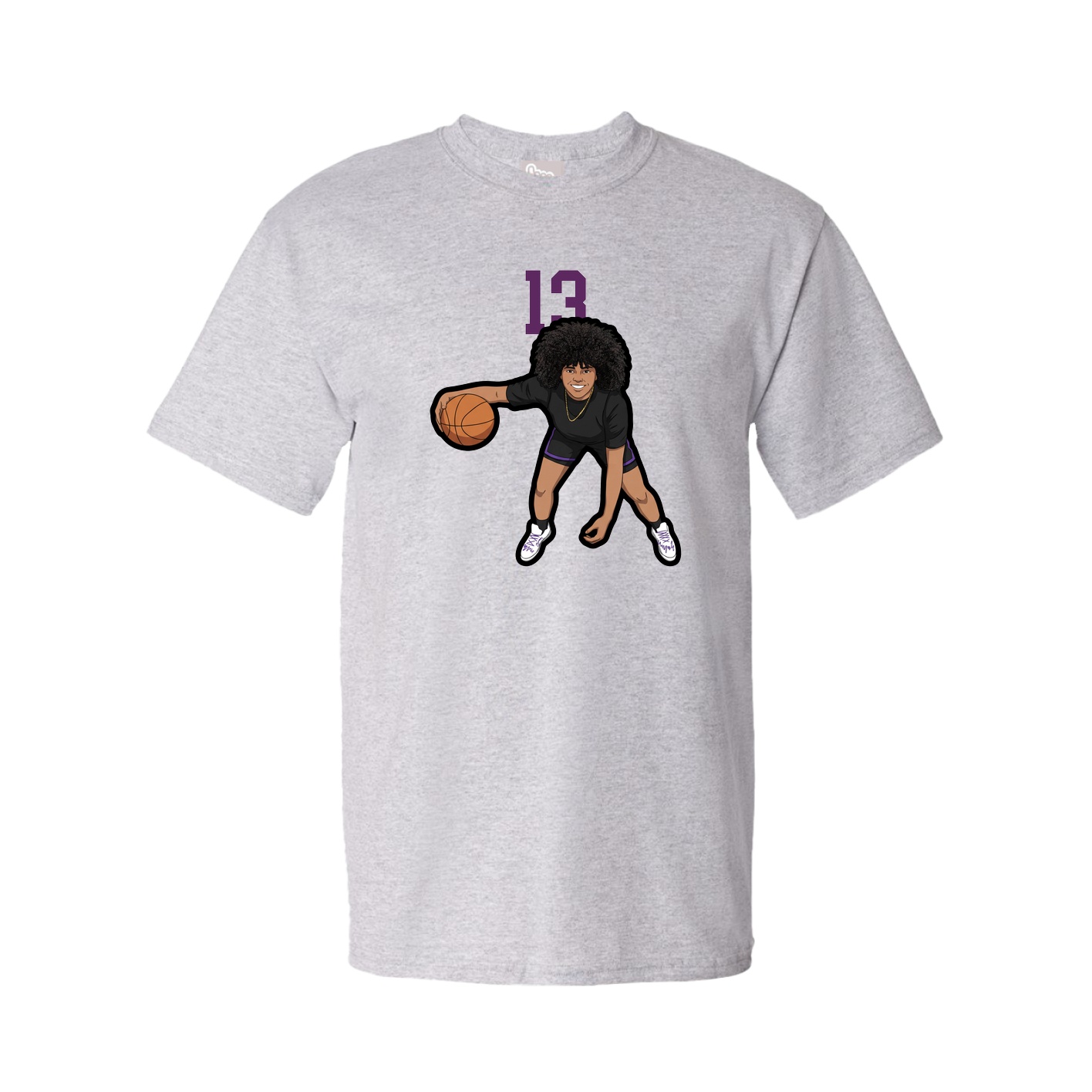Youth Tee — Number Top in Grey