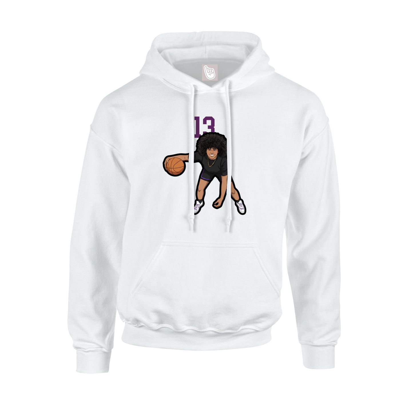 Hoodie — Number Top in White