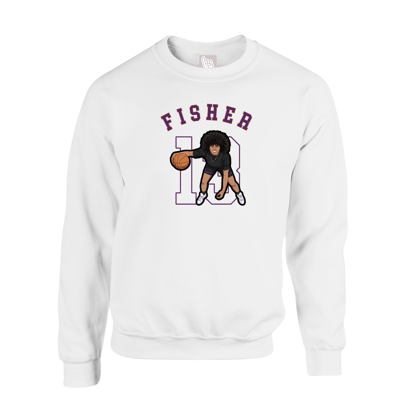 Fleece Crew — Shirsey Arch in White