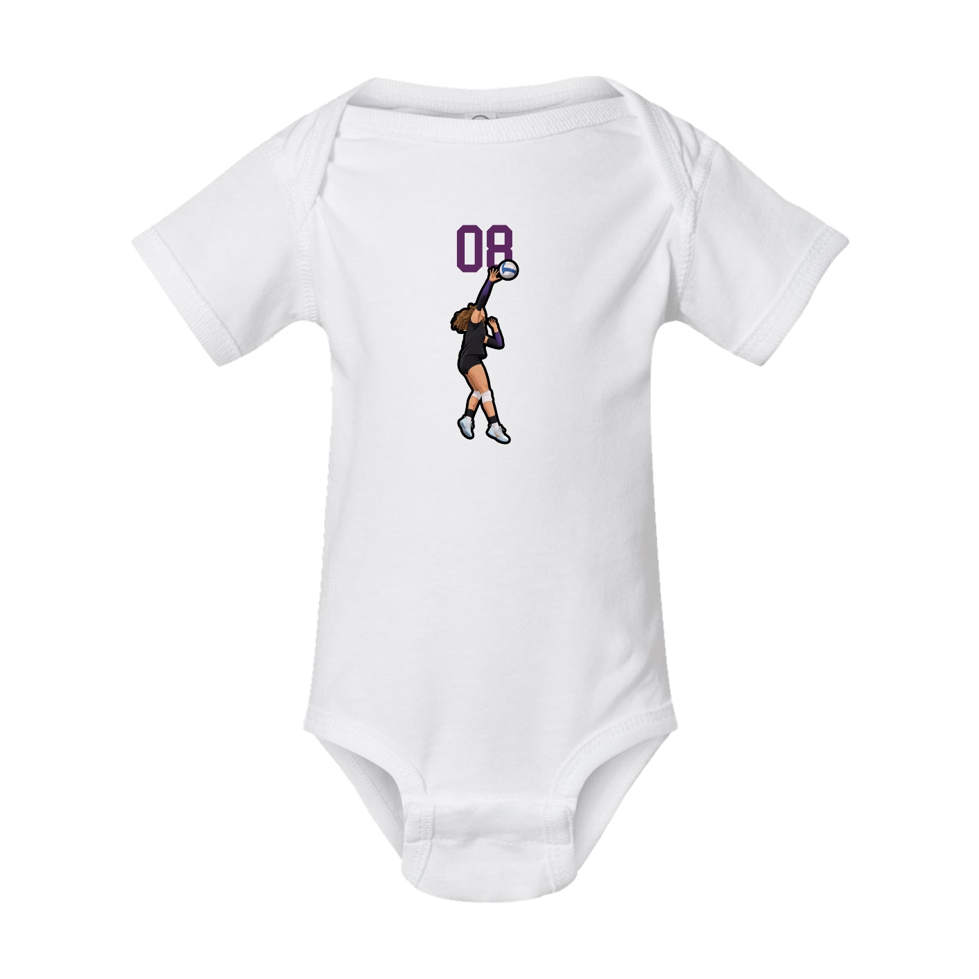 Baby Onesie — Number Top in White