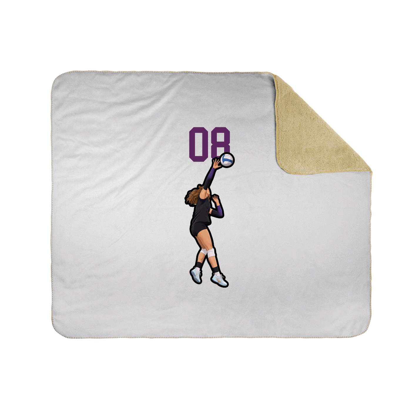 Throw Blanket — Number Top in White