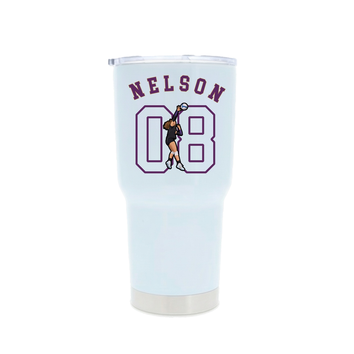 30oz Stainless Steel Tumbler — Shirsey Arch in White
