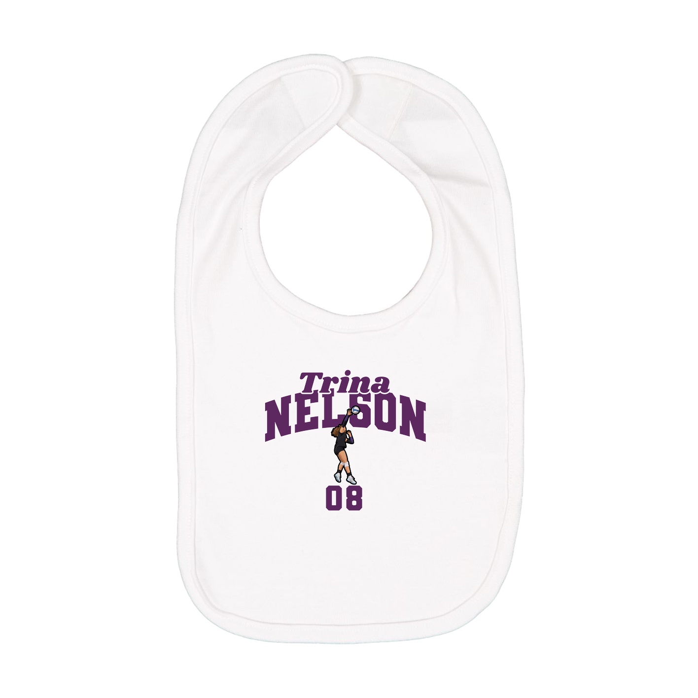 Infant Bib — Signature Arch in White