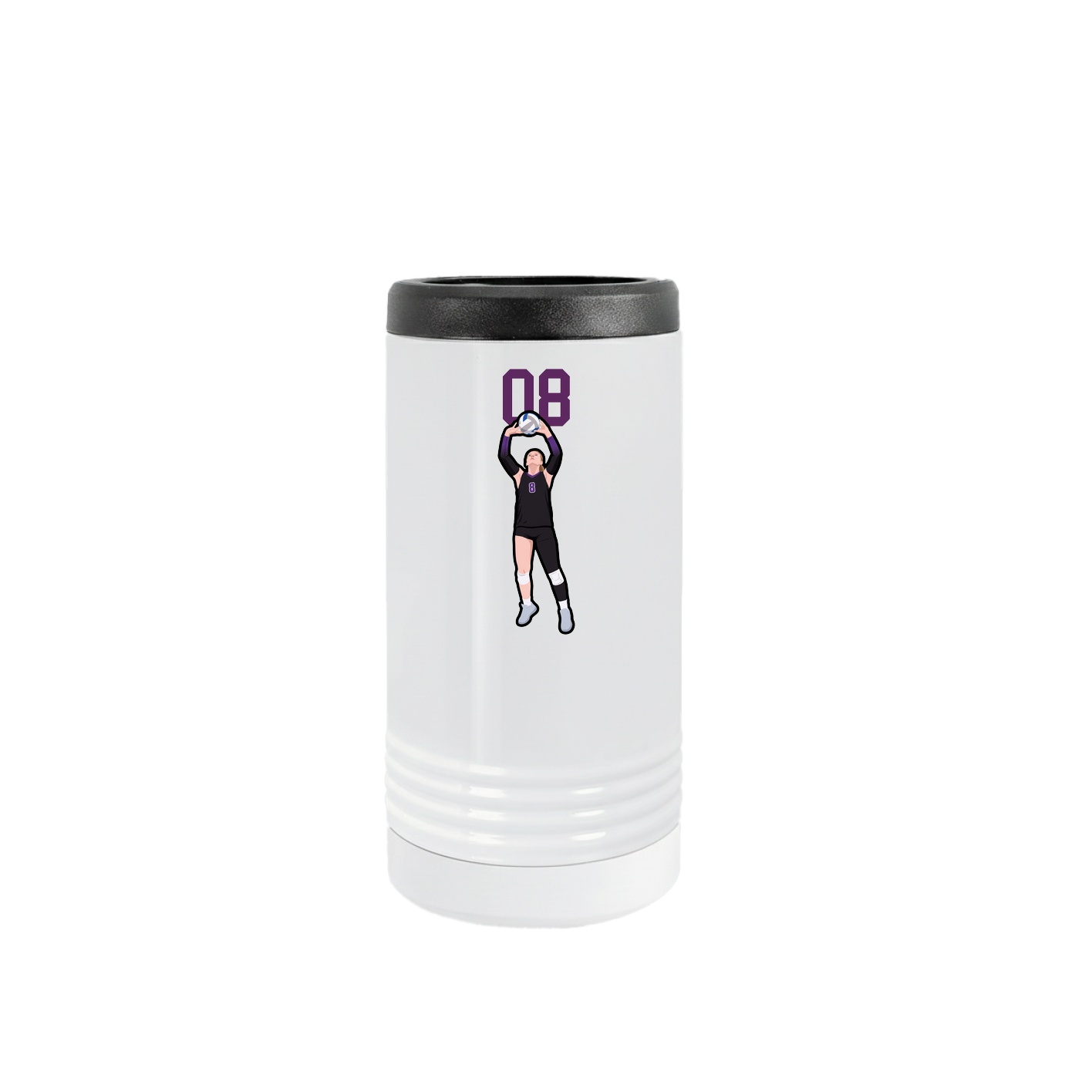Slim Beverage Holder — Number Top in White