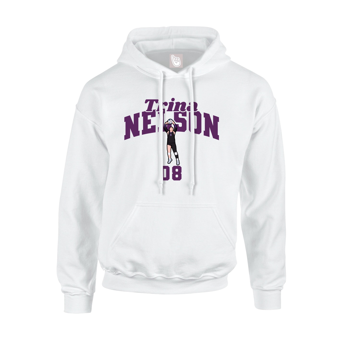 Youth Hoodie — Signature Arch in White