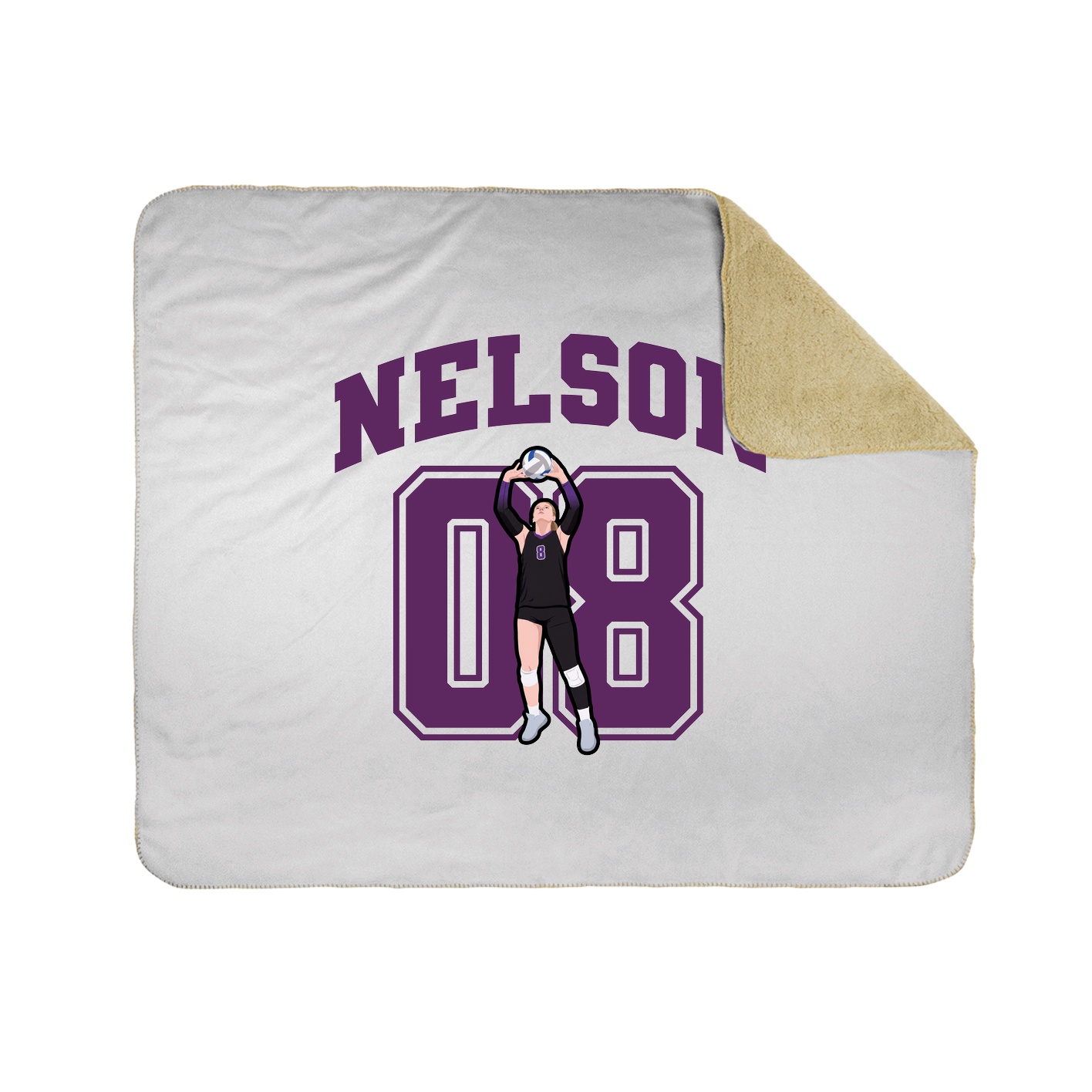 Throw Blanket — Number in White