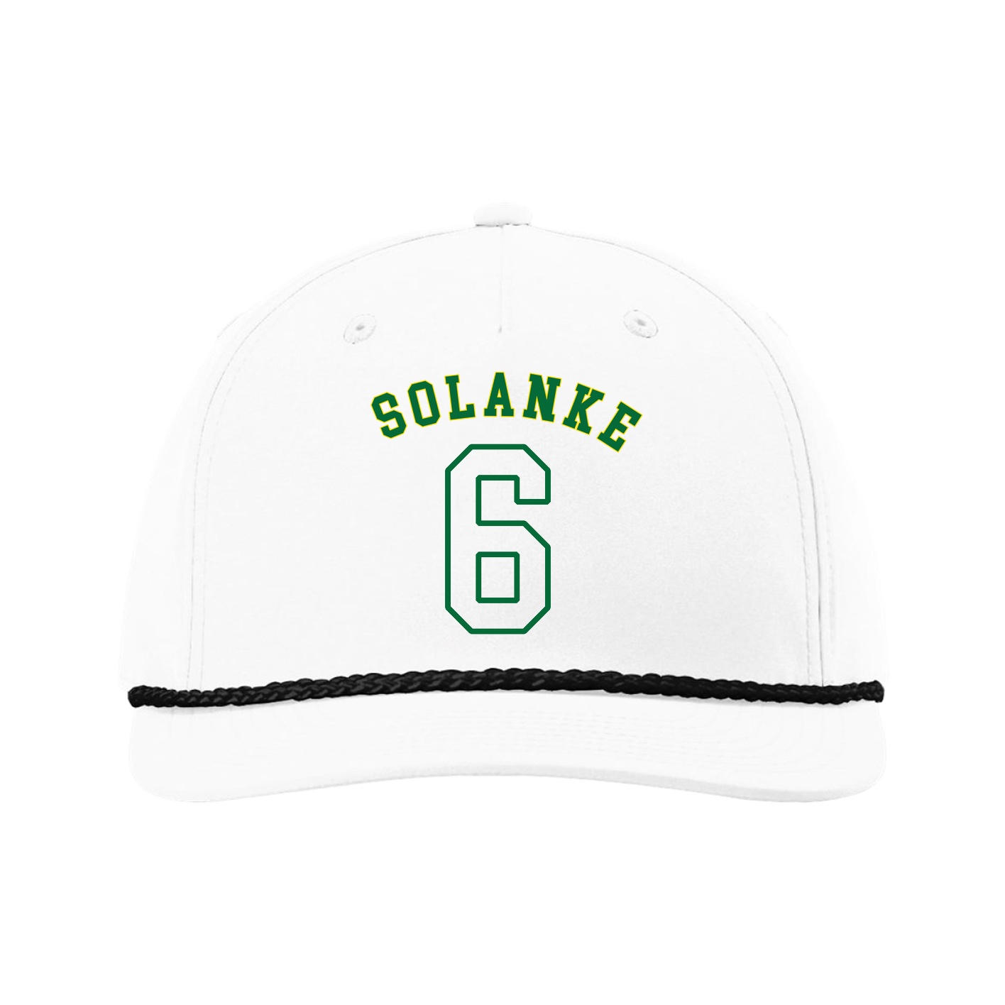Five-Panel Classic Rope Cap — Shirsey Arch in White