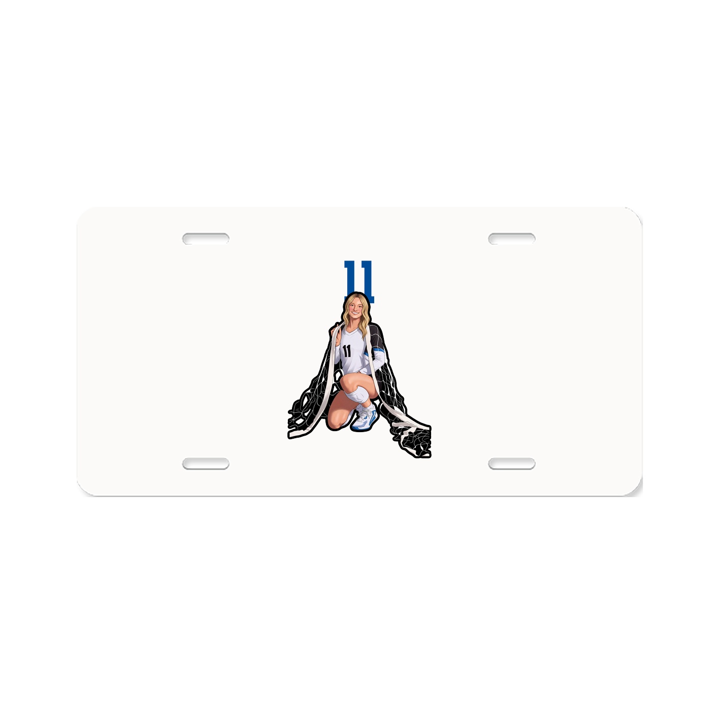 License Plate — Number Top in Classic