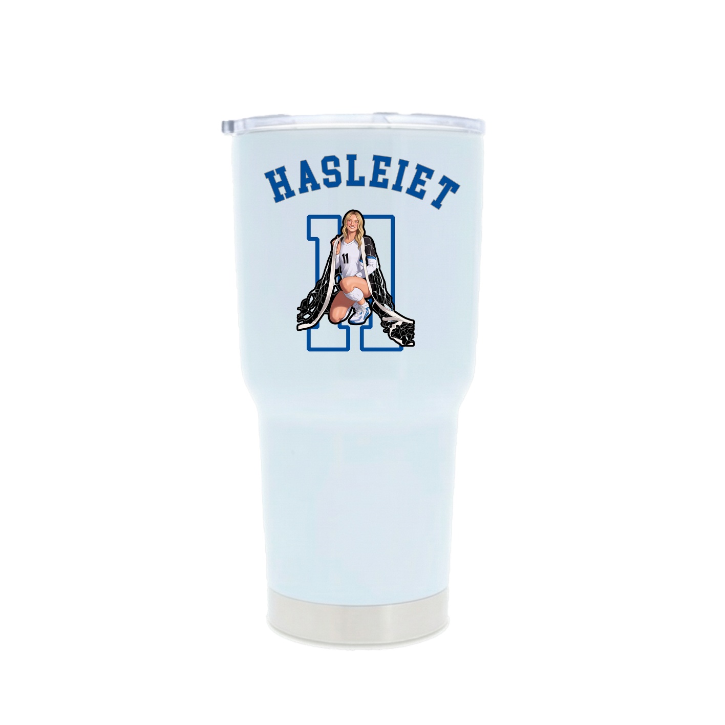 30oz Stainless Steel Tumbler — Shirsey Arch in White