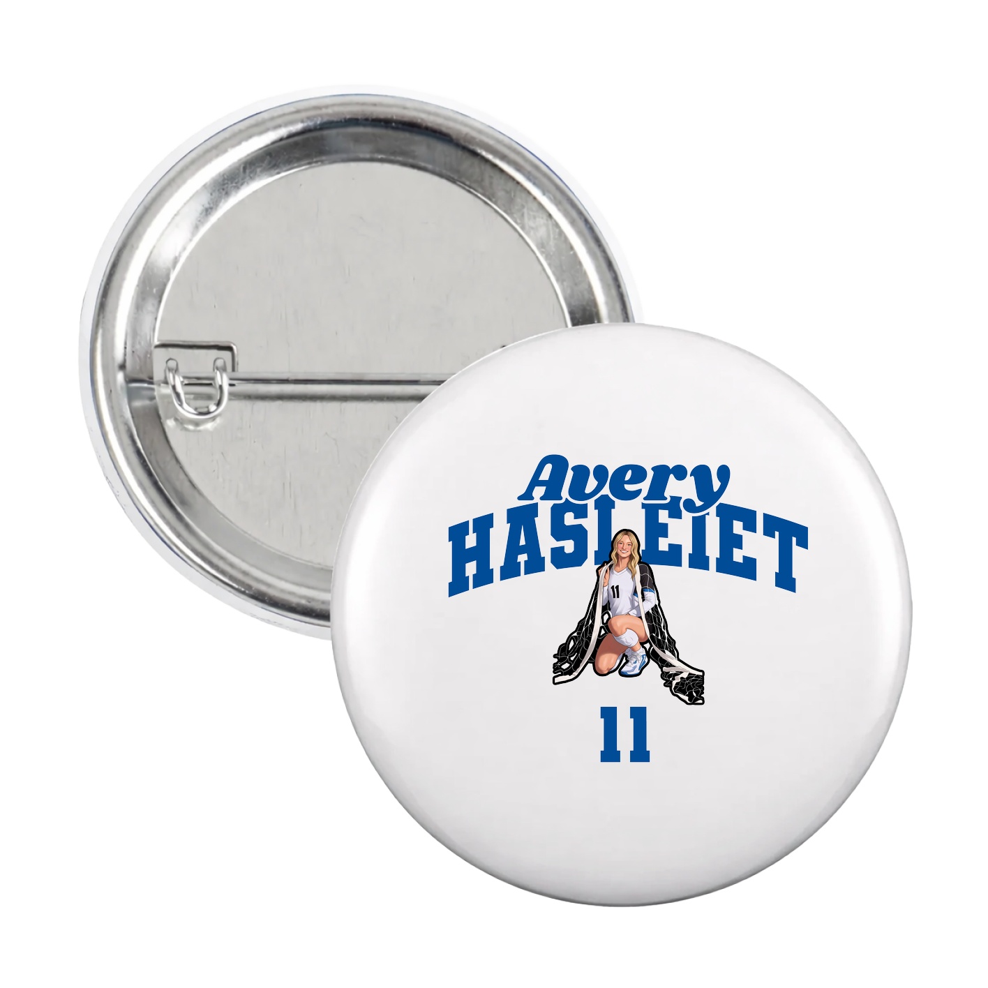 Game Day Button — Signature Arch in White