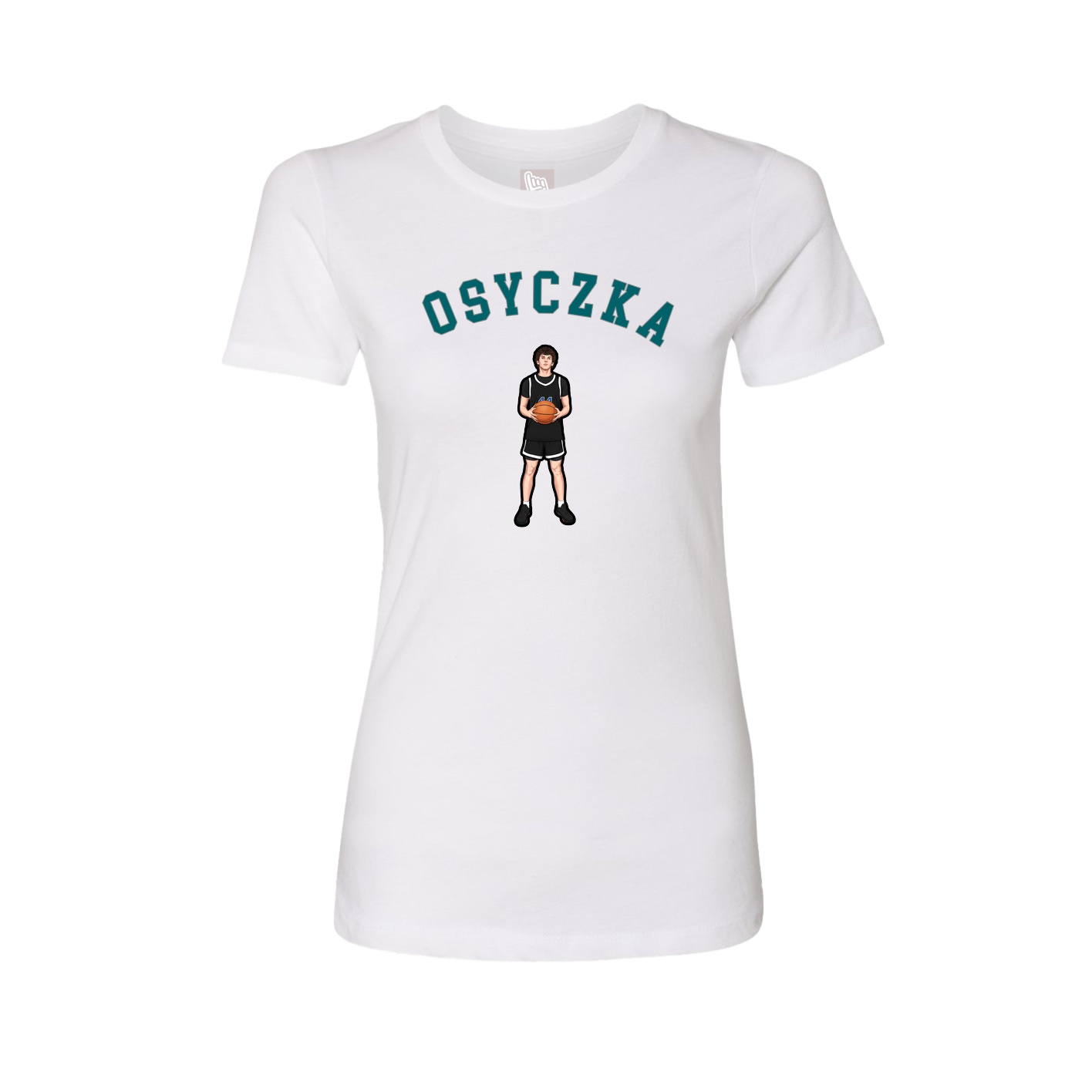 Fitted Women's Tee — Shirsey Arch in White