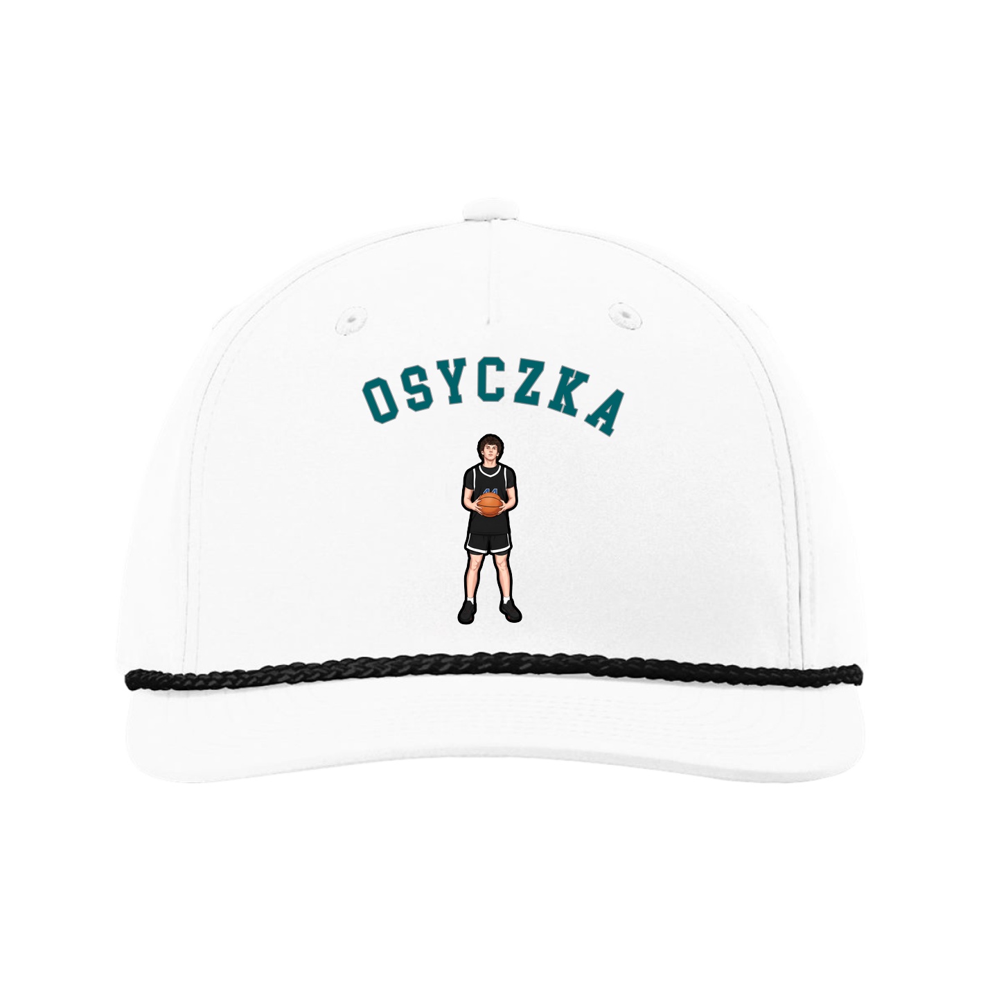 Five-Panel Classic Rope Cap — Shirsey Arch in White