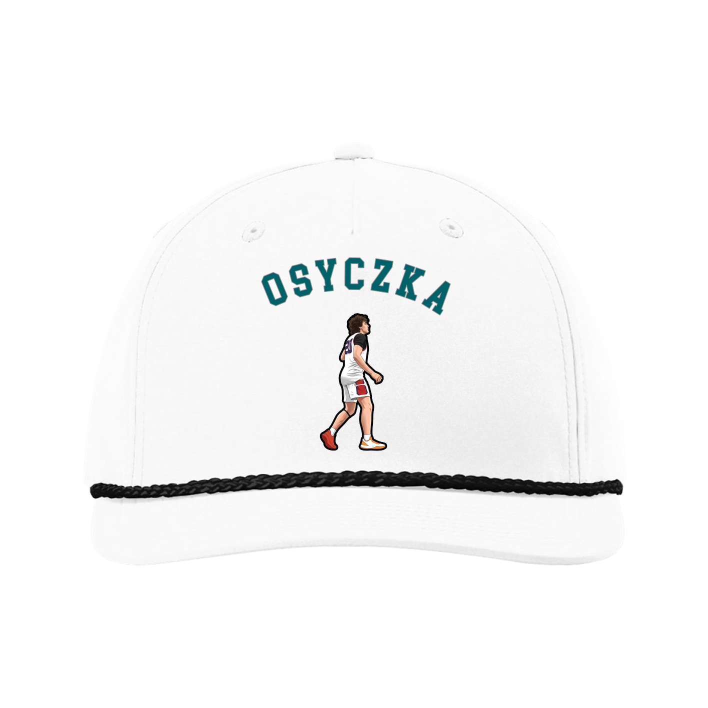 Five-Panel Classic Rope Cap — Shirsey Arch in White