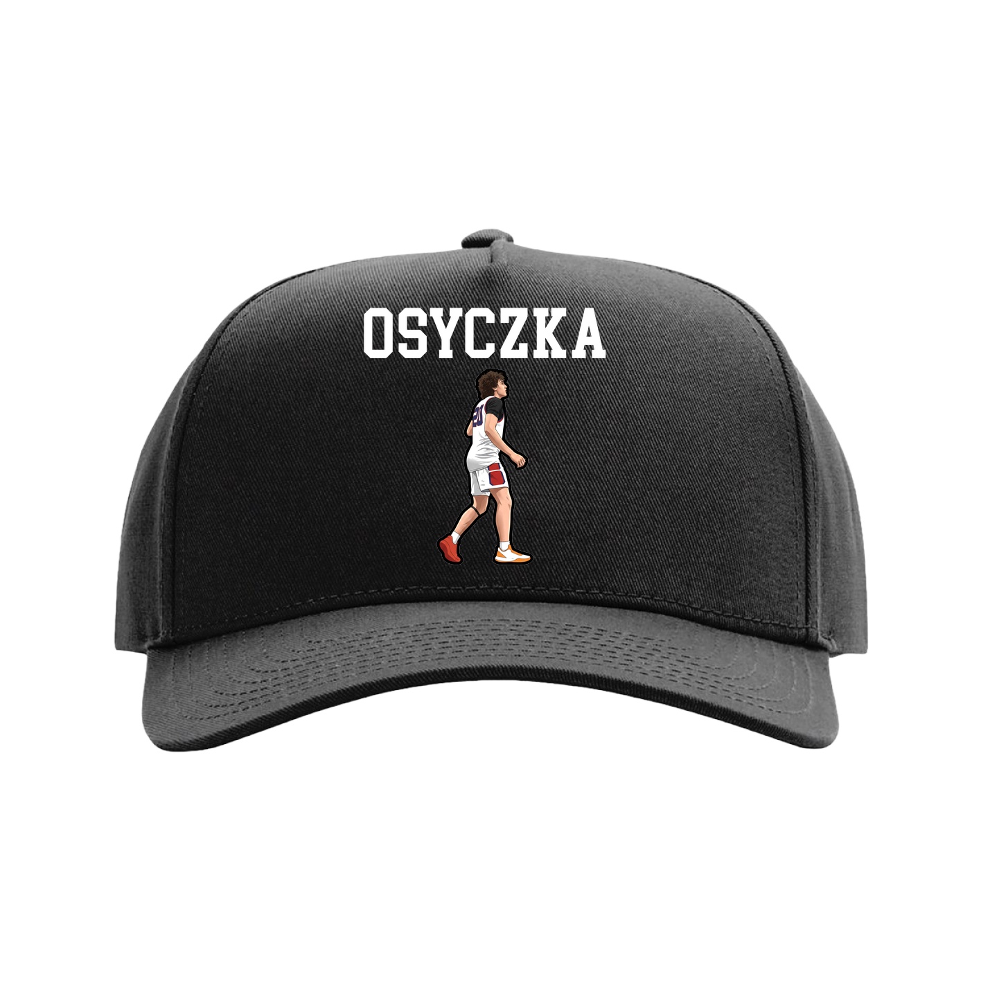 Full Fabric Five-Panel Champ Cap — Shirsey in Black