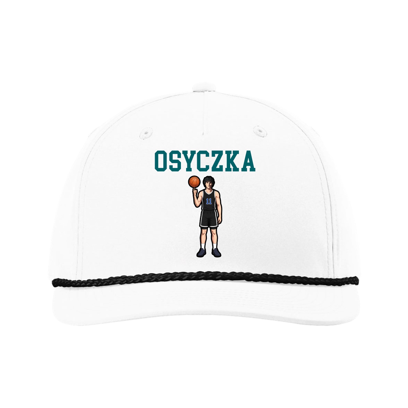 Five-Panel Classic Rope Cap — Shirsey in White