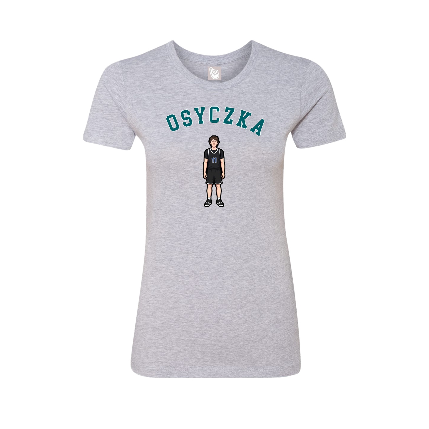 Fitted Women's Tee — Shirsey Arch in Grey
