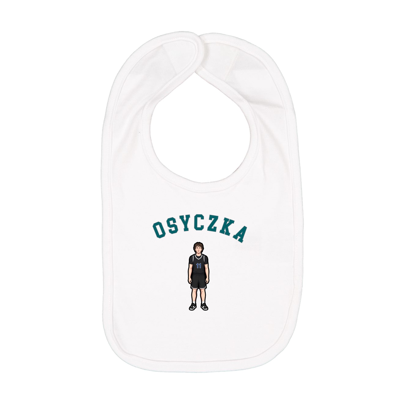 Infant Bib — Shirsey Arch in White