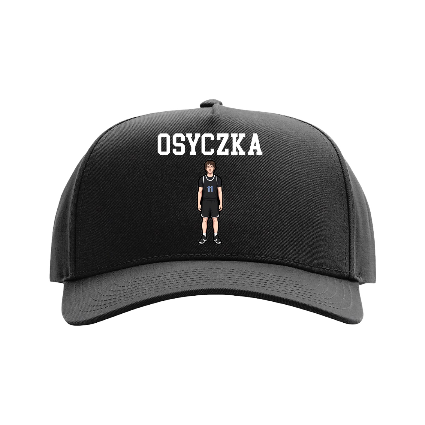 Full Fabric Five-Panel Champ Cap — Shirsey in Black