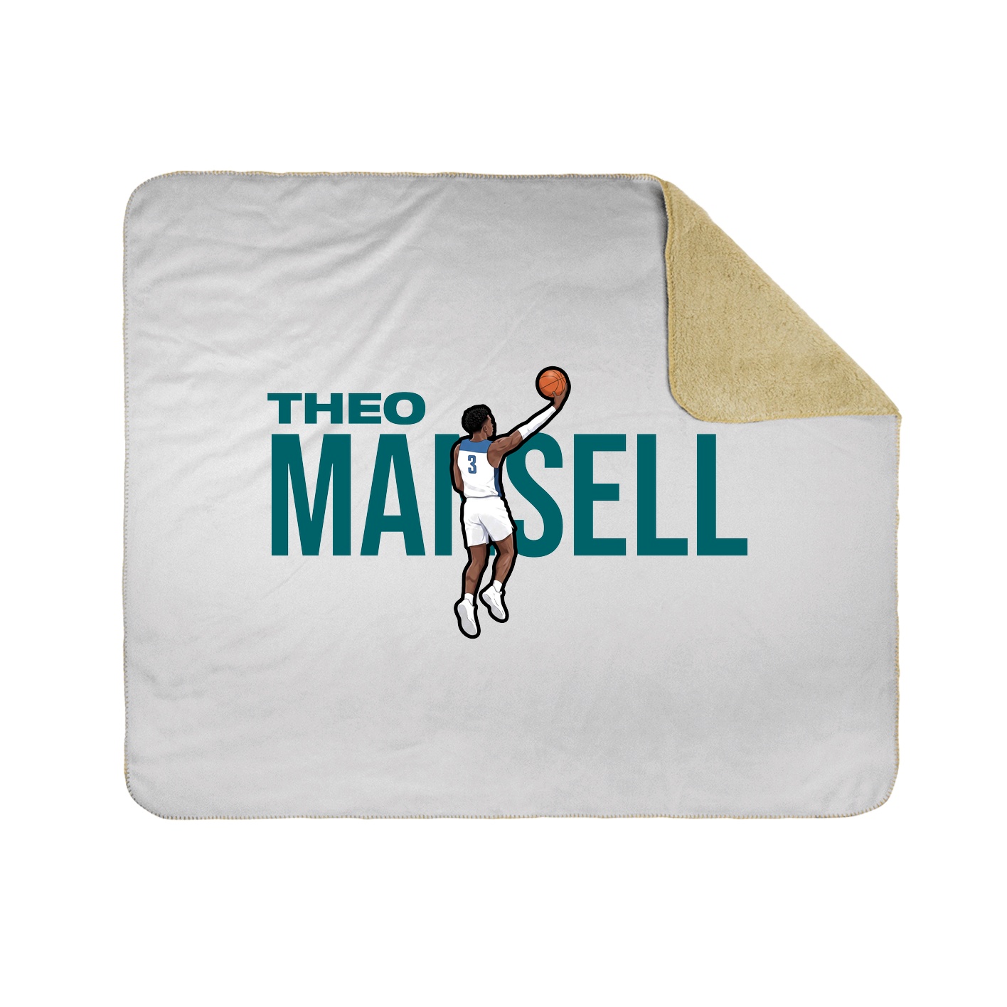Throw Blanket — Player Name in White