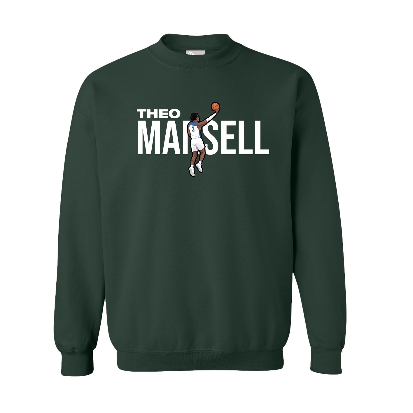 Fleece Crew — Player Name in Green