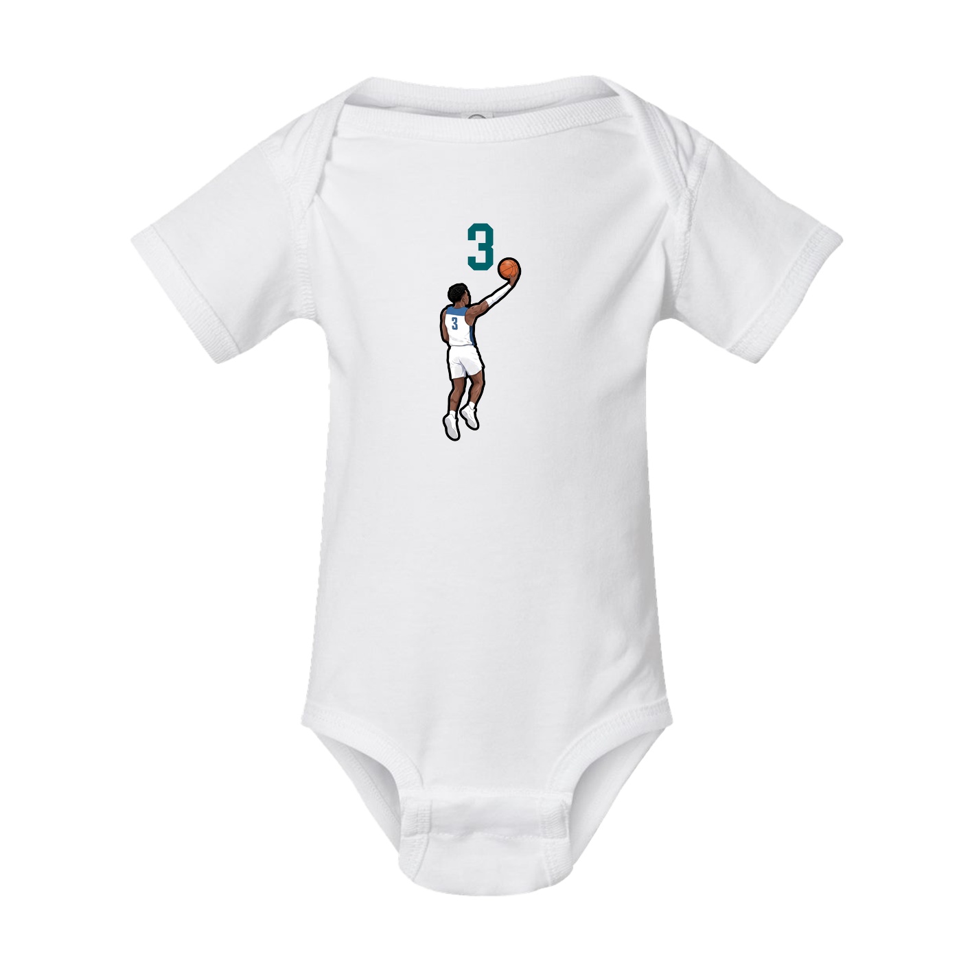 Baby Onesie — Number Top in White