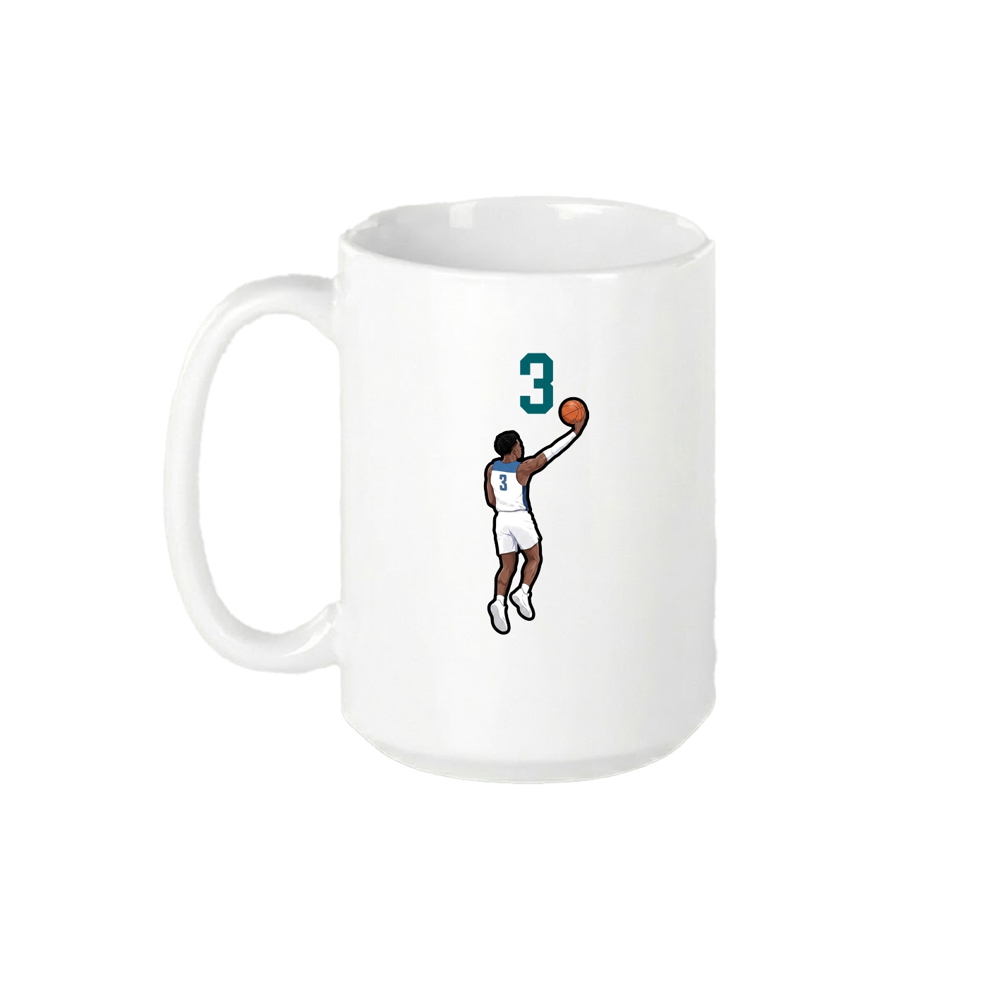 15oz Coffee Mug — Number Top in White