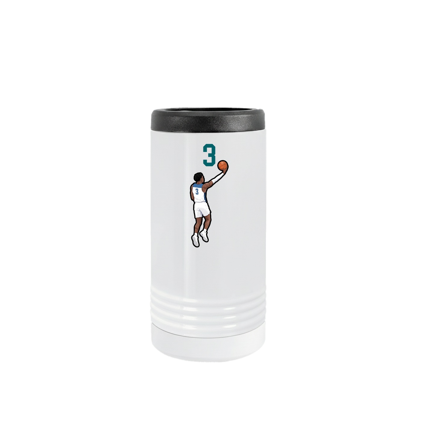 Slim Beverage Holder — Number Top in White