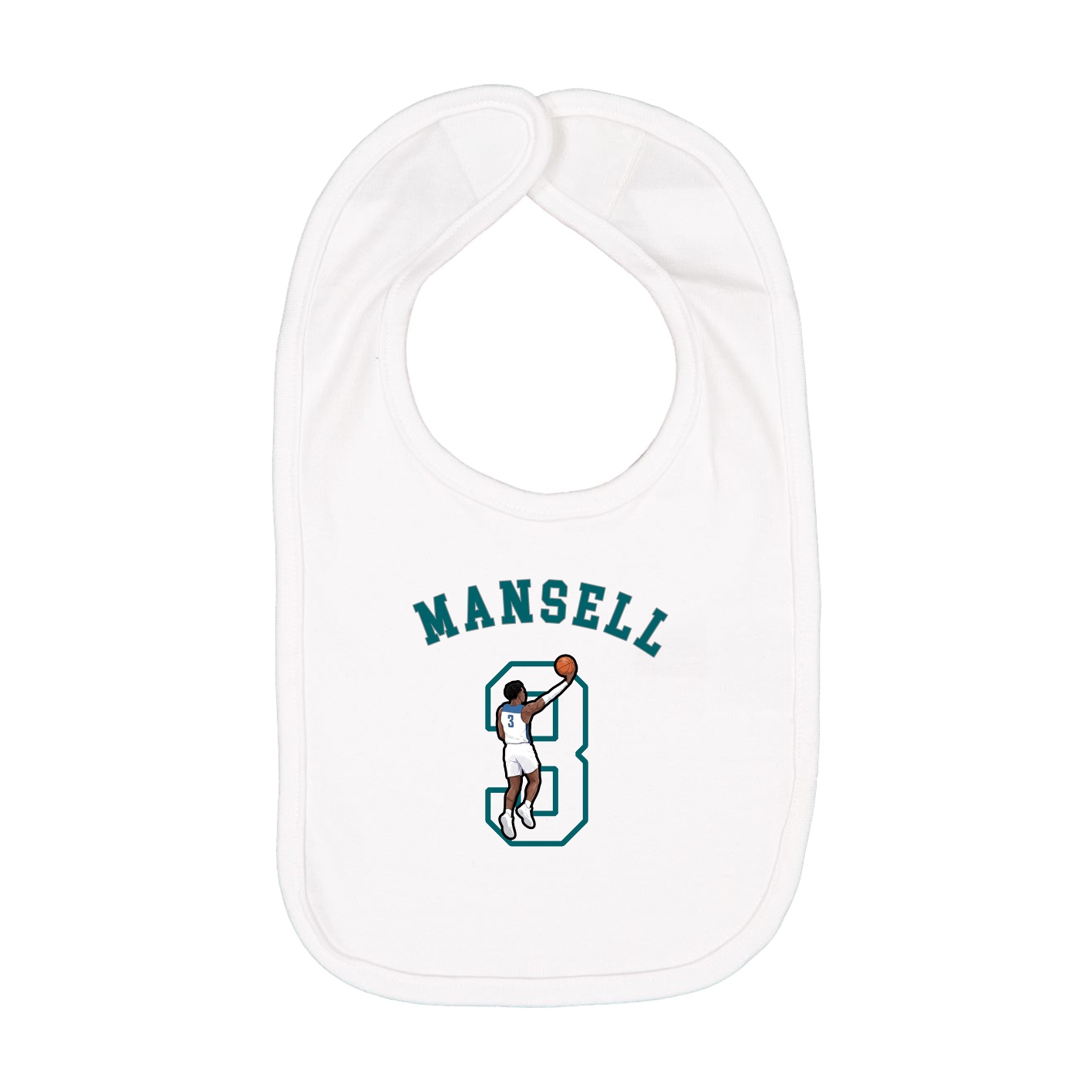 Infant Bib — Shirsey Arch in White