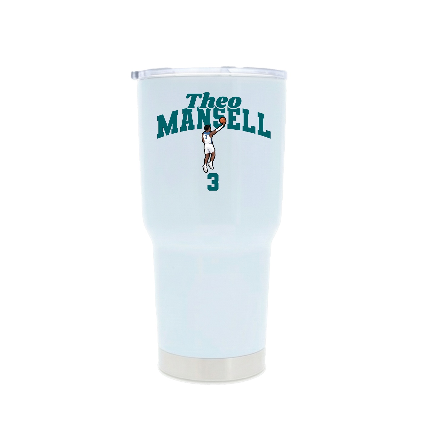 30oz Stainless Steel Tumbler — Signature Arch in White