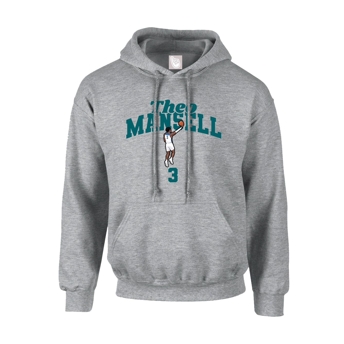 Youth Hoodie — Signature Arch in Grey