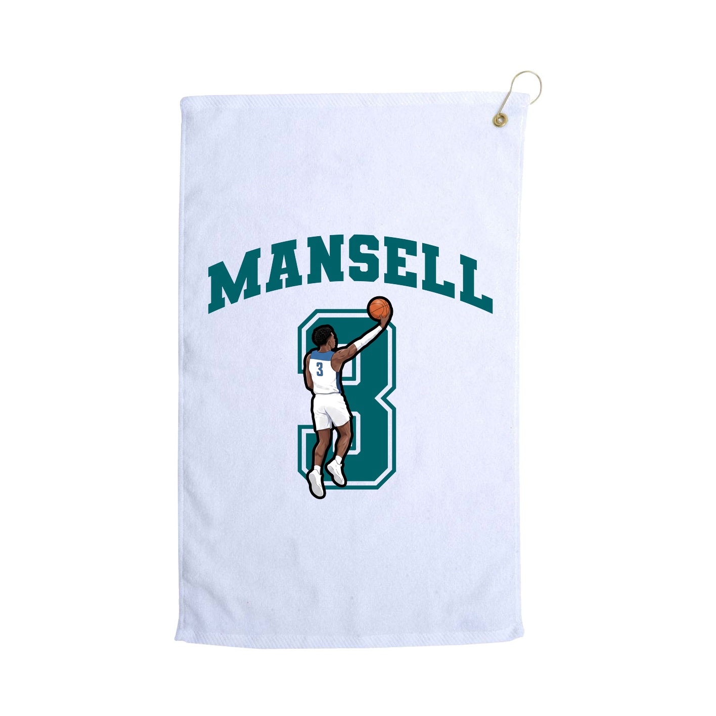 Golf Towel — Number in White