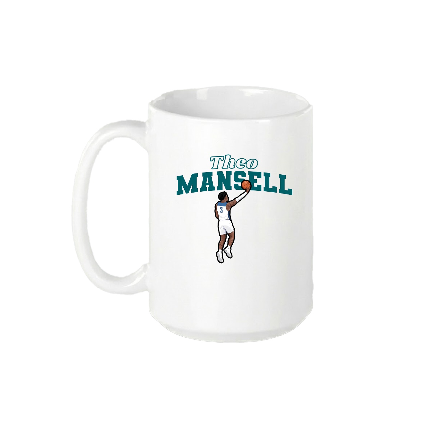 15oz Coffee Mug — Name Arch in White