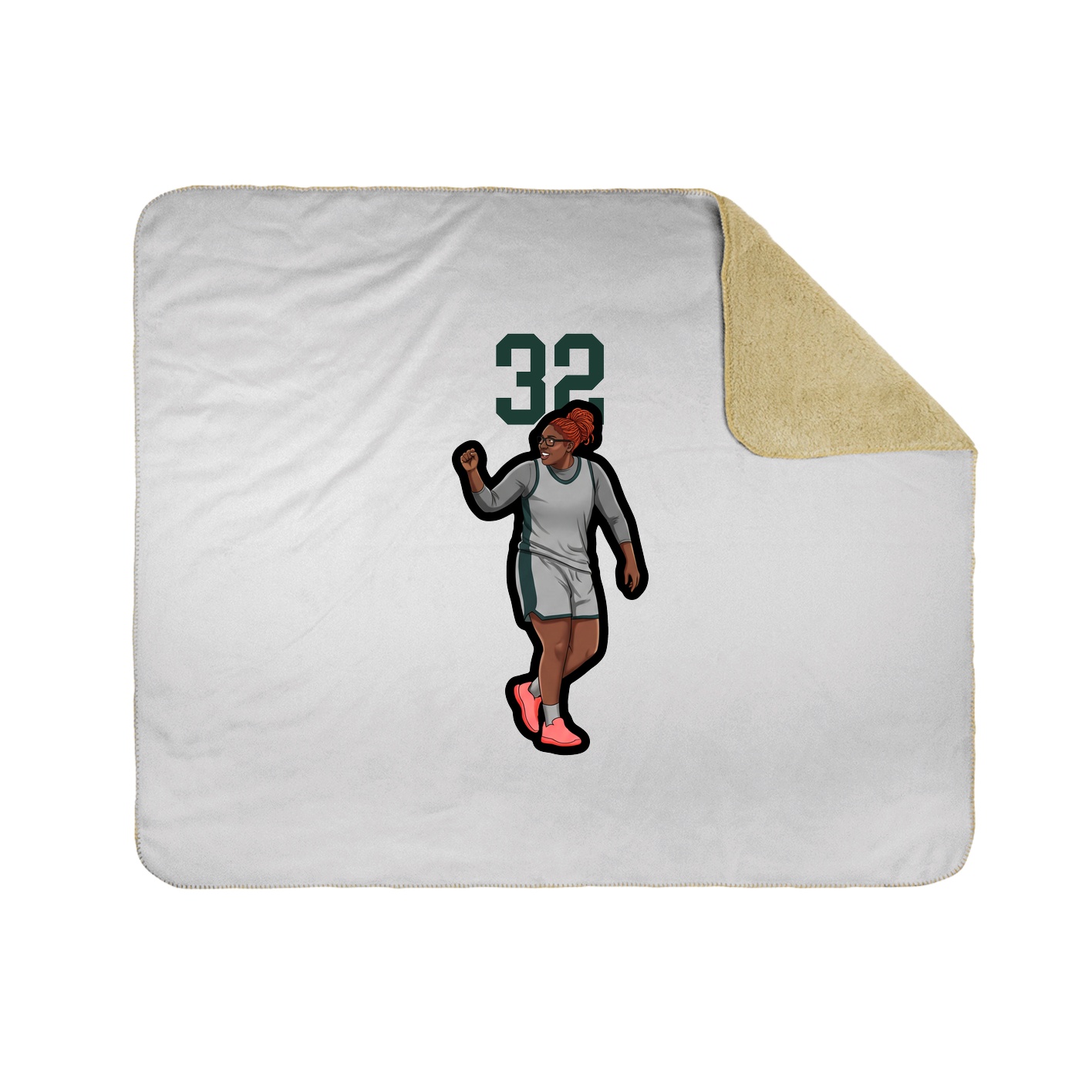 Throw Blanket — Number Top in White