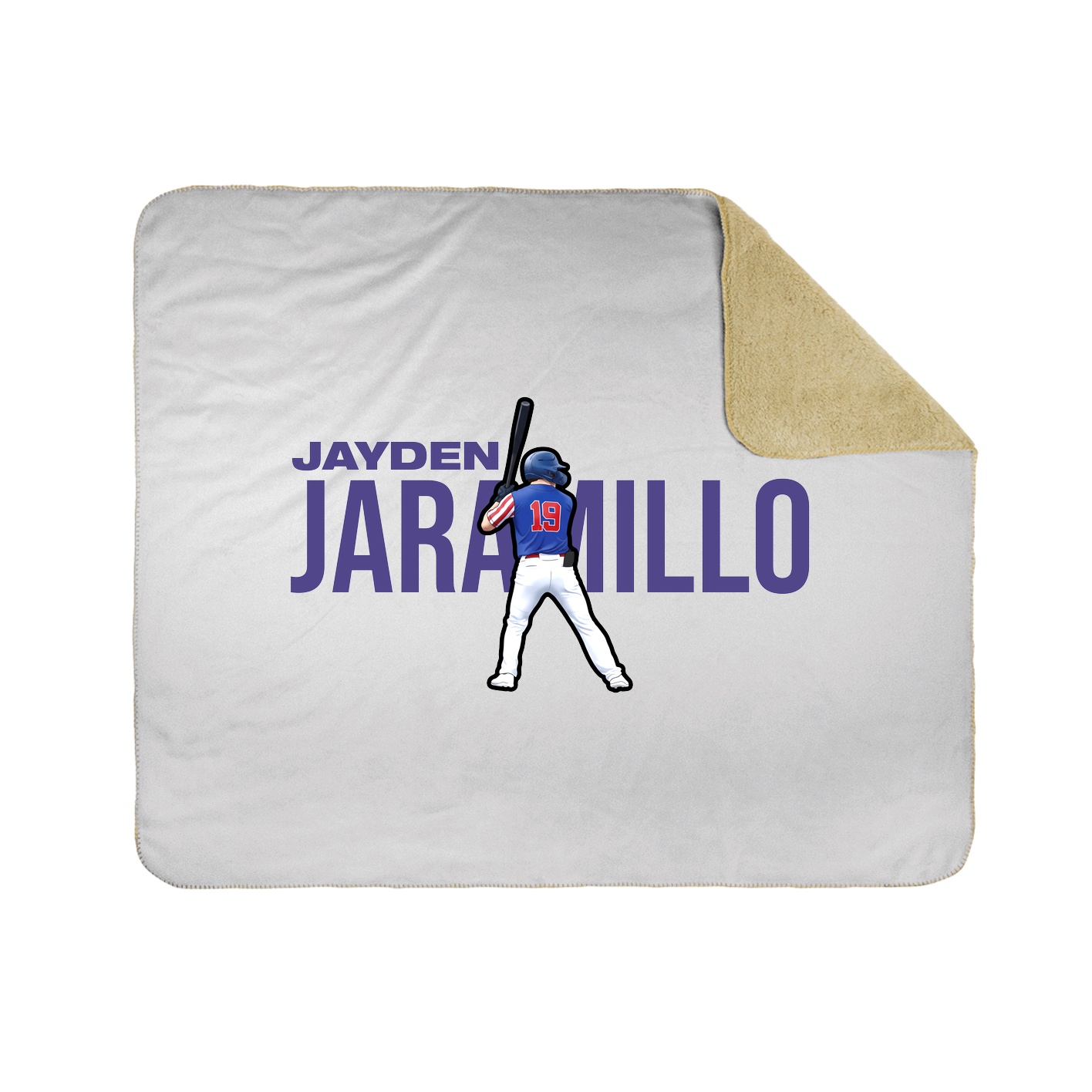 Throw Blanket — Player Name in White
