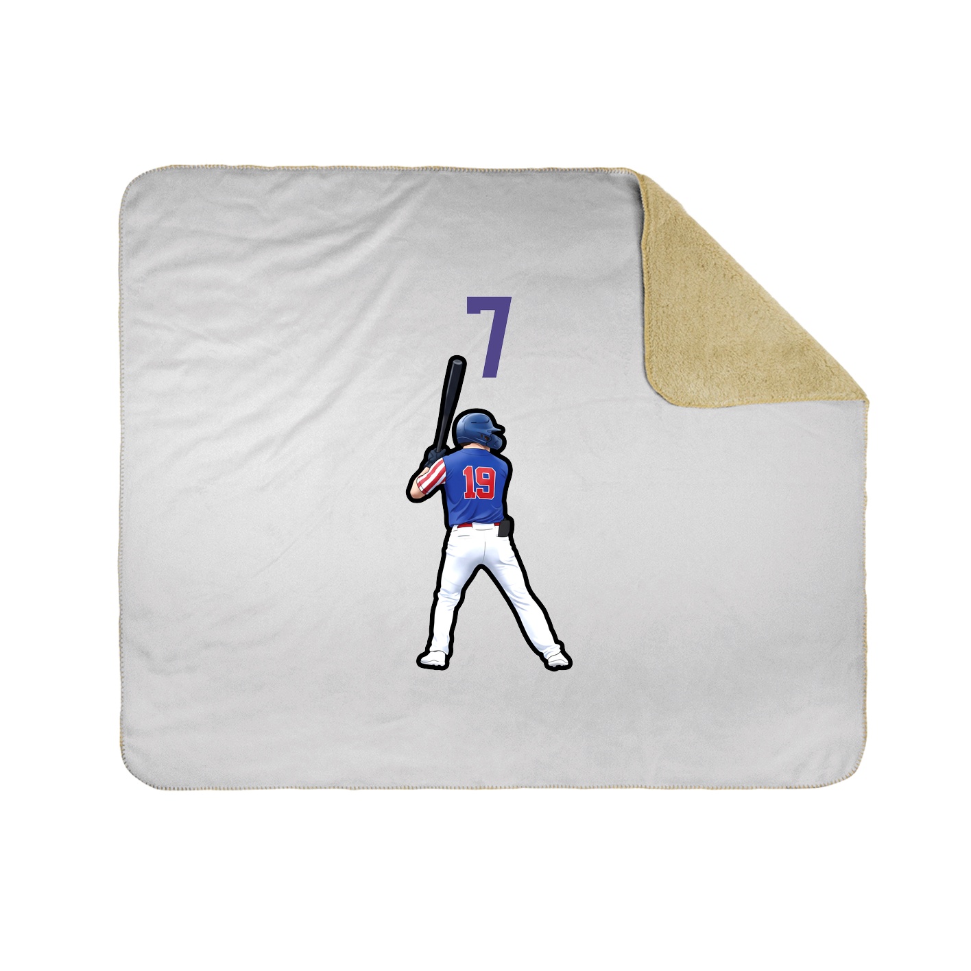 Throw Blanket — Number Top in White