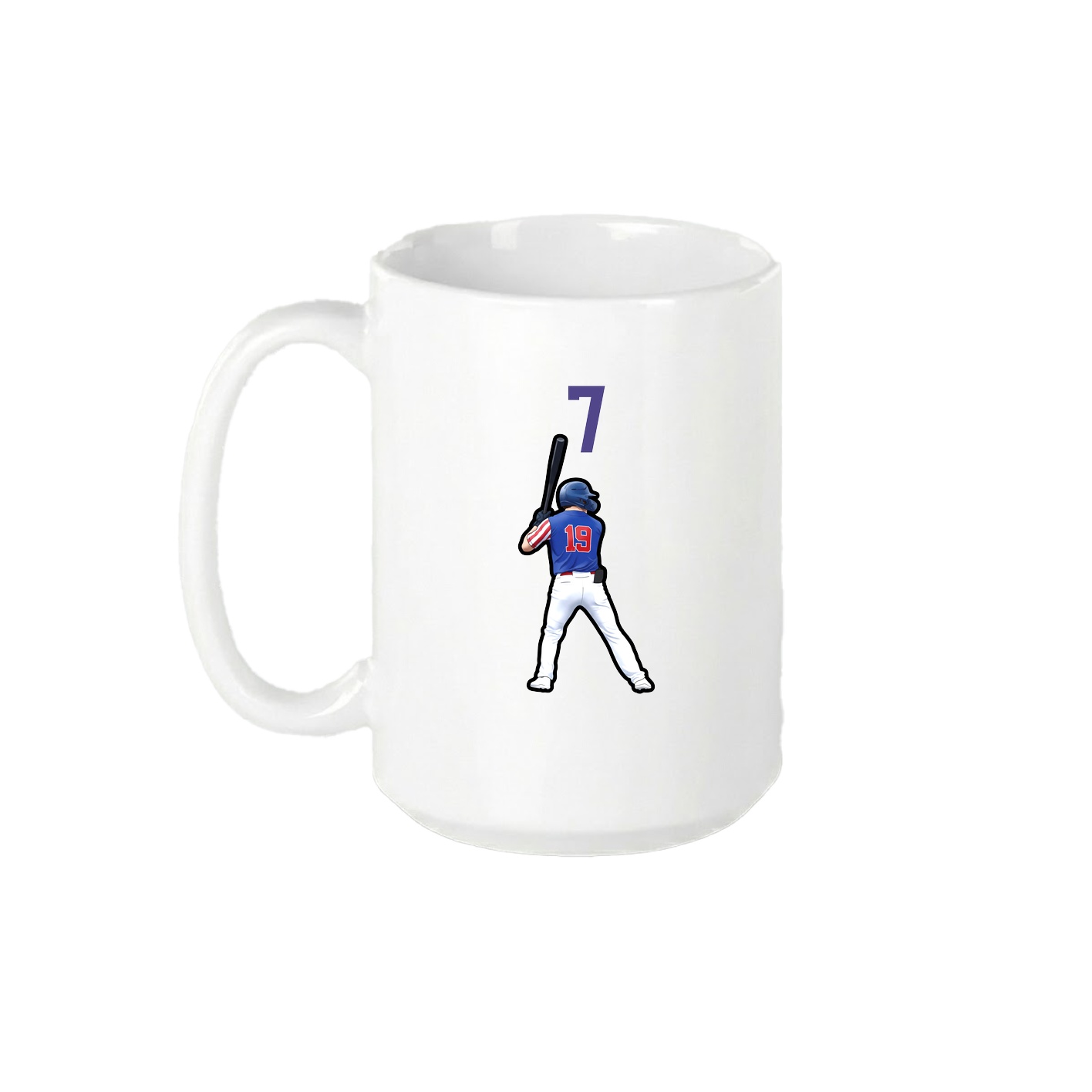 15oz Coffee Mug — Number Top in White