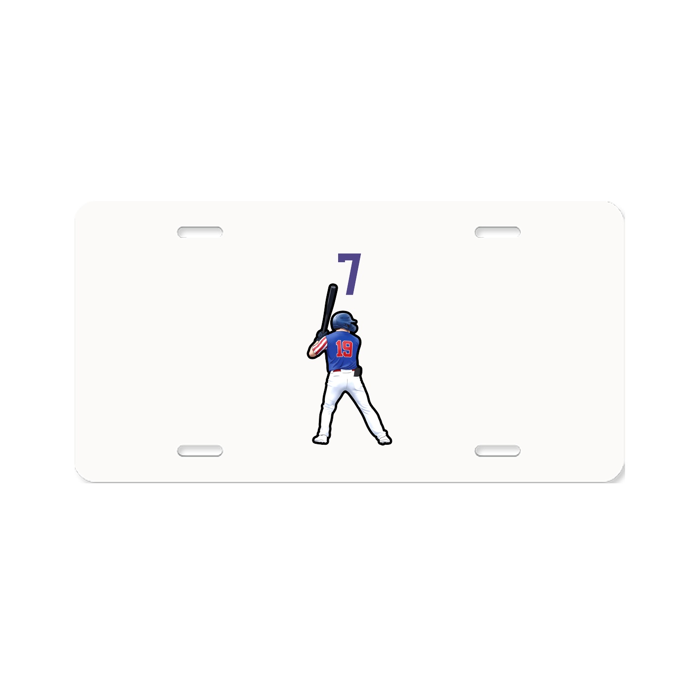 License Plate — Number Top in Classic