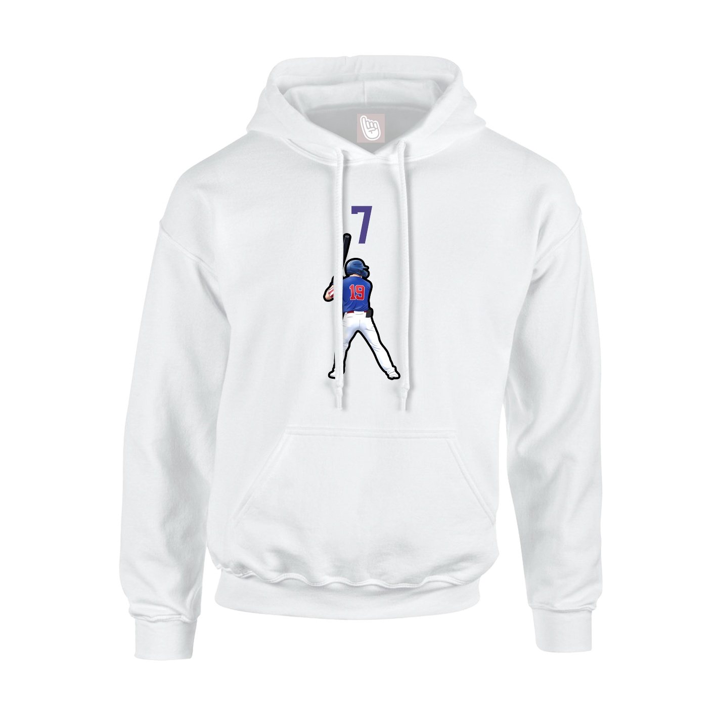 Hoodie — Number Top in White