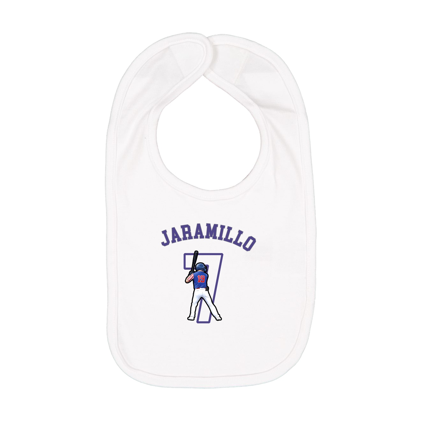Infant Bib — Shirsey Arch in White