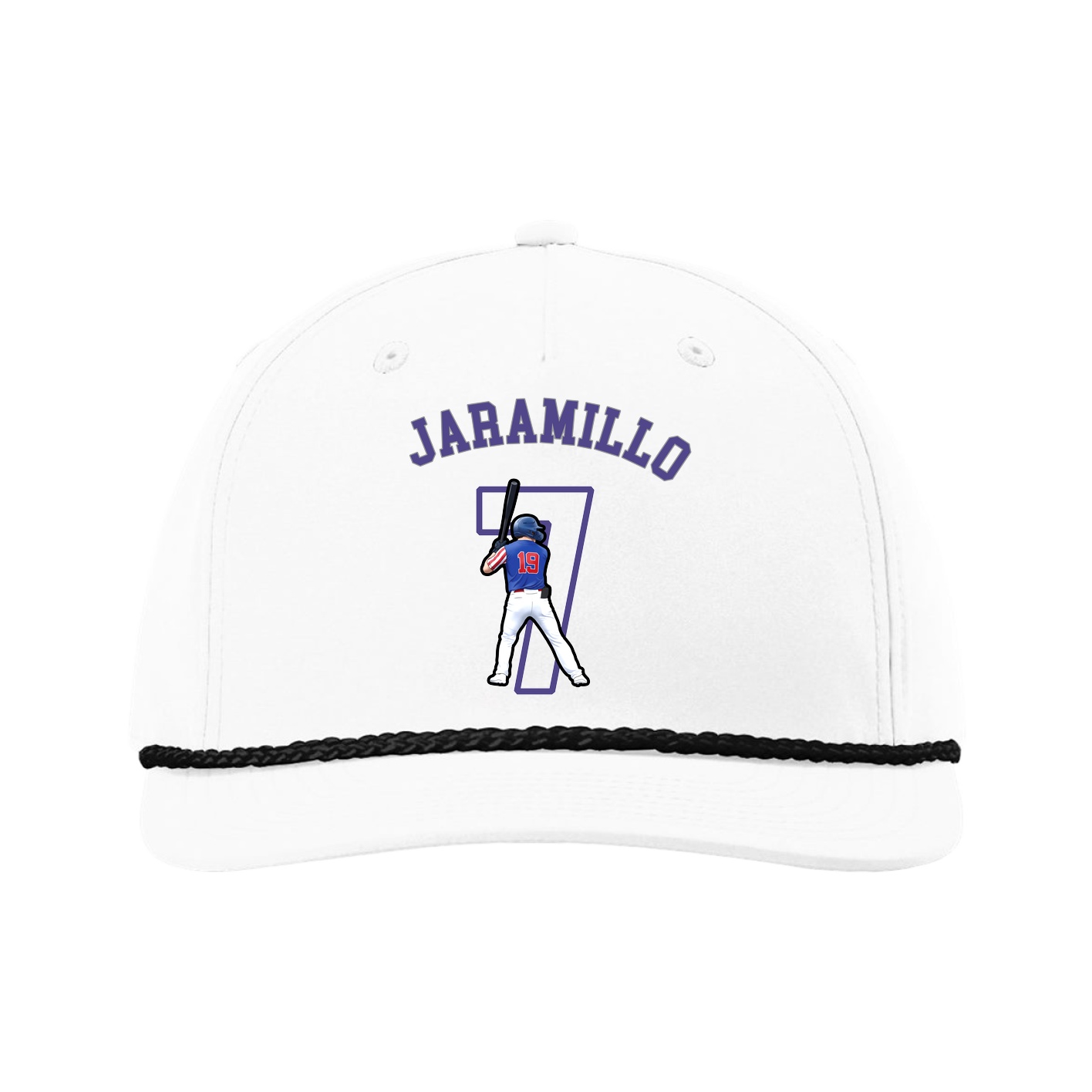 Five-Panel Classic Rope Cap — Shirsey Arch in White